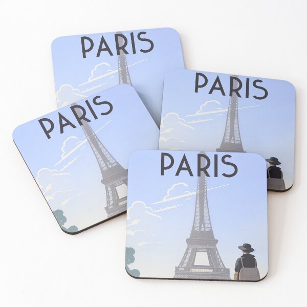 Item preview, Paris vintage travel poster  paris eiffel tower designed and sold by Arctic frame studio.