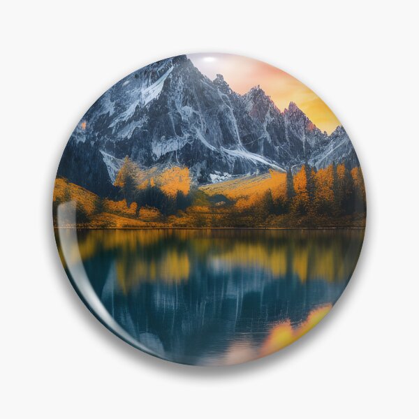 Artikelvorschau, Snow Covered Mountains Landscape Lake Below entworfen und verkauft von VersoShopping.
