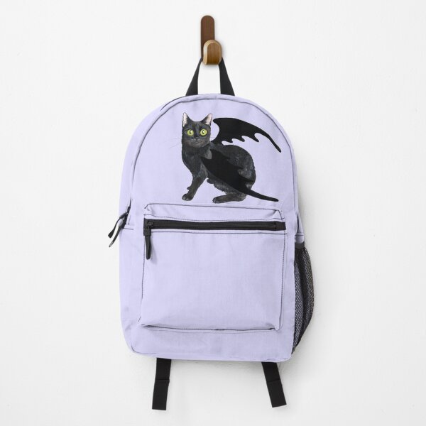 Item preview, Bat winged black cat watercolor designed and sold by Goamazons.