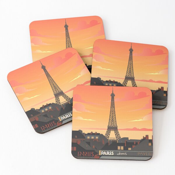 Item preview, Paris vintage travel poster  paris eiffel tower designed and sold by Arctic frame studio.