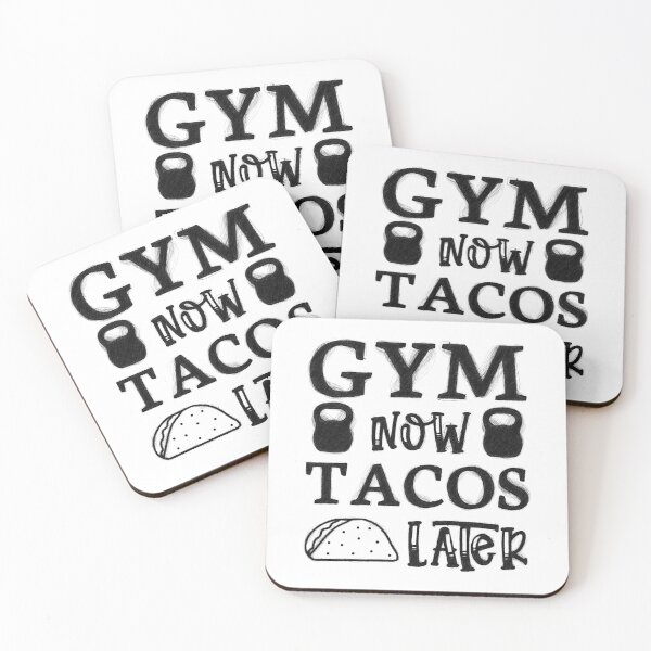 Item preview, Gym Now Tacos Later - Fitness Motivation Quote designed and sold by RedArtsDesign.