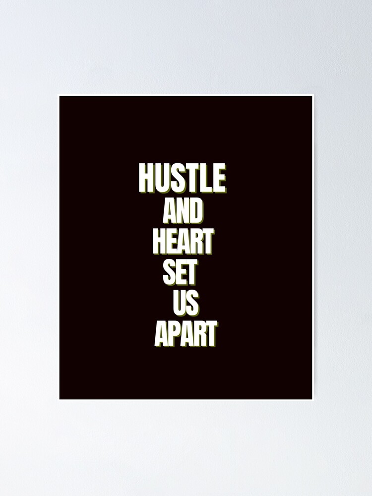 Hustle and Heart Set Us Apart | Sports | Motivational | Gym Pullover Hoodie