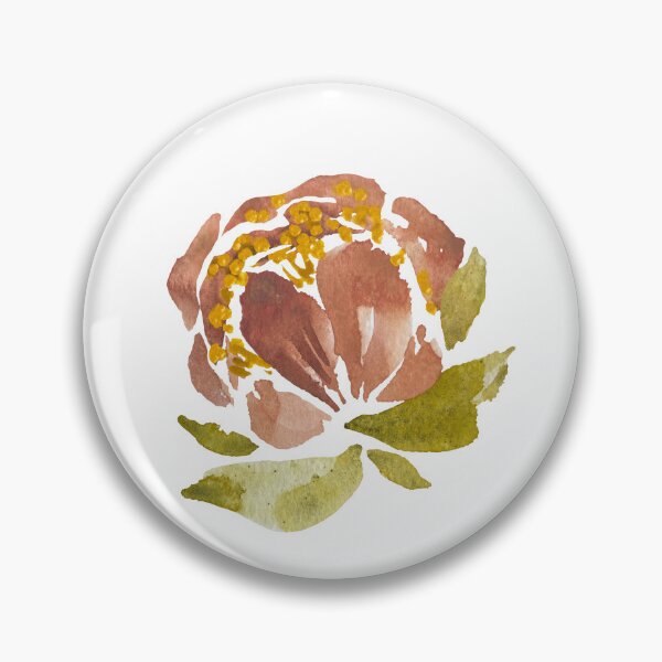 Item preview, Peony pink pastel flower green leaf watercolor designed and sold by Yana Mustafina | Boho Soulful Designs.