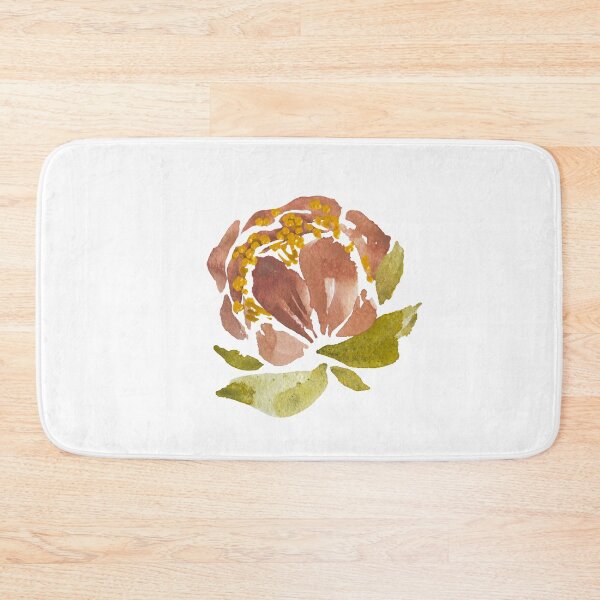 Item preview, Peony pink pastel flower green leaf watercolor designed and sold by Yana Mustafina | Boho Soulful Designs.