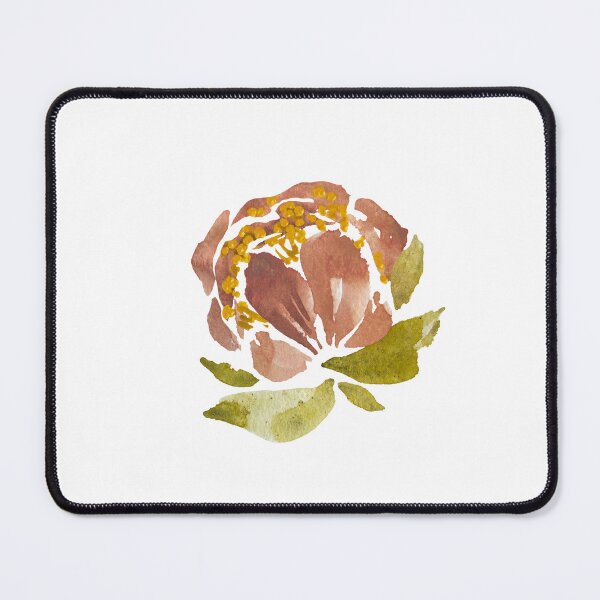 Item preview, Peony pink pastel flower green leaf watercolor designed and sold by Yana Mustafina | Boho Soulful Designs.