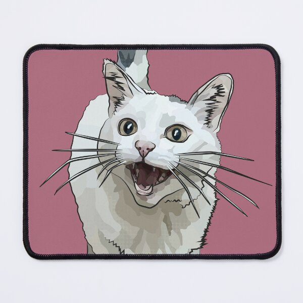 Item preview, White Cat by BeeFoxTree, Laughing Cat by BeeFoxTree, pink designed and sold by BeeFoxTree.