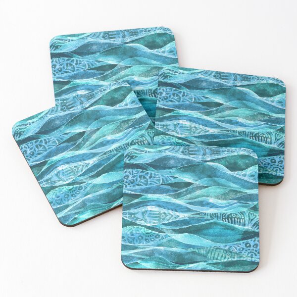 Item preview, Boho Open Ocean Watercolor Abstract designed and sold by micklyn.