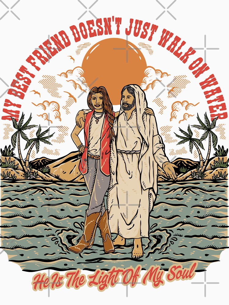 Thumbnail 7 of 7, Classic T-Shirt, Jesus the Light of My Soul - Retro Christian - Female Edition designed and sold by ChristlikeMerch.