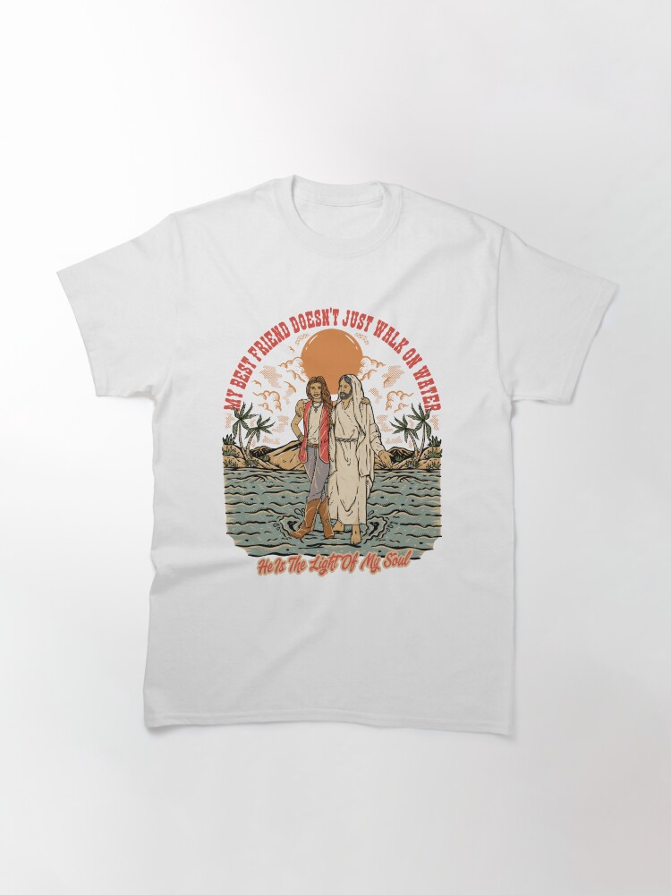 Thumbnail 3 of 7, Classic T-Shirt, Jesus the Light of My Soul - Retro Christian - Female Edition designed and sold by ChristlikeMerch.