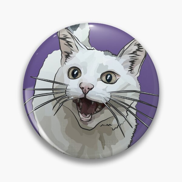 Item preview, White Cat by BeeFoxTree, Laughing Cat by BeeFoxTree, ultraviolet purple designed and sold by BeeFoxTree.