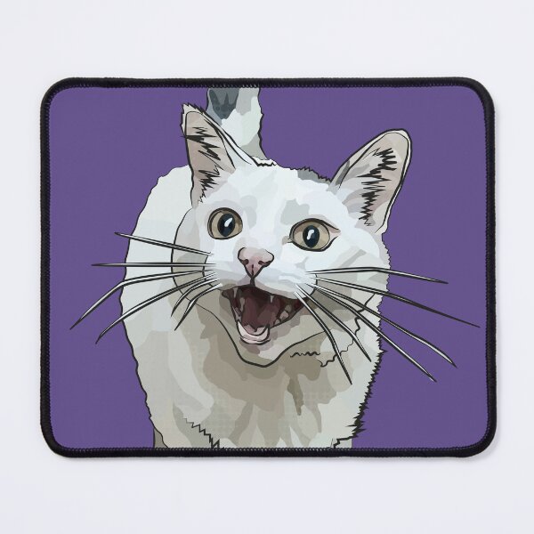 Item preview, White Cat by BeeFoxTree, Laughing Cat by BeeFoxTree, ultraviolet purple designed and sold by BeeFoxTree.