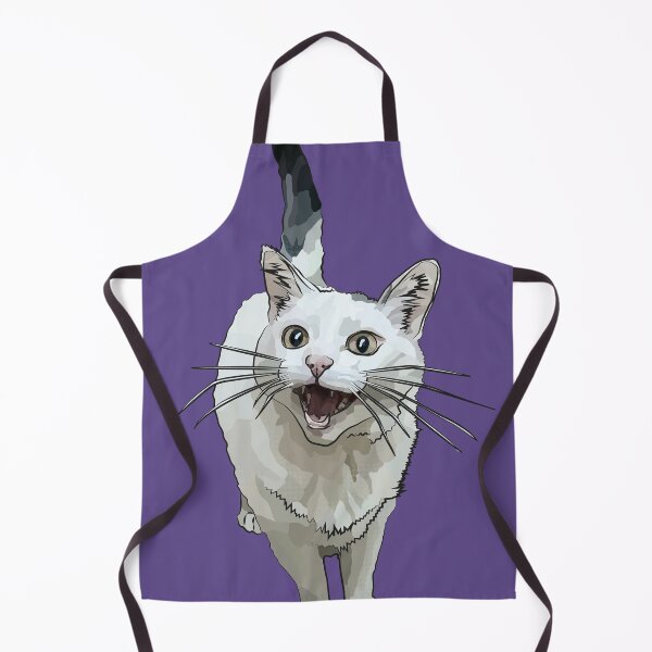 Item preview, White Cat by BeeFoxTree, Laughing Cat by BeeFoxTree, ultraviolet purple designed and sold by BeeFoxTree.