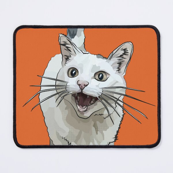 Item preview, White Cat by BeeFoxTree, Laughing Cat by BeeFoxTree, Carrot, orange, terracotta designed and sold by BeeFoxTree.