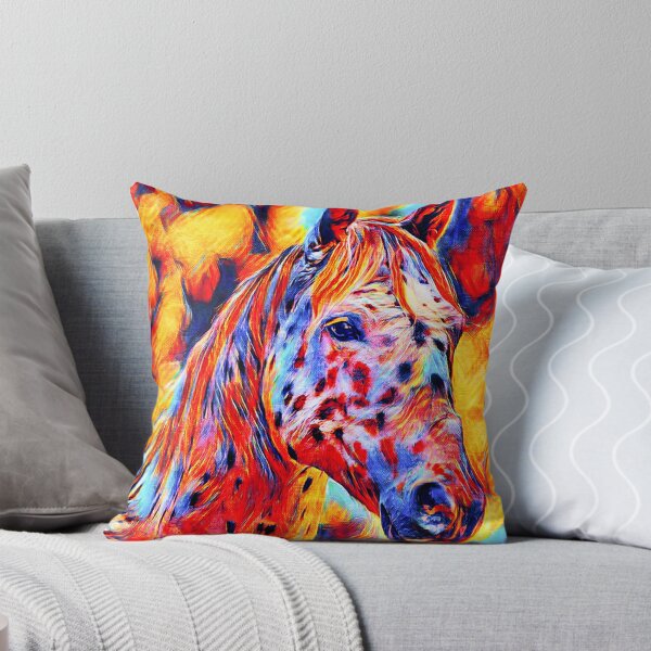 Item preview, Appaloosa horse close up portrait – colorful digital painting designed and sold by NickoPrints.
