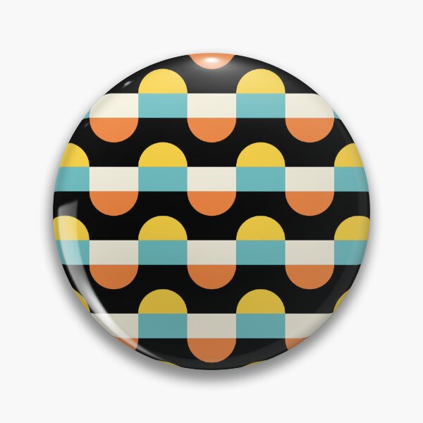 Artikelvorschau, Mid-Century Modern Pattern 04 Gelb Schwarz Türkis Orange entworfen und verkauft von Middel-Studio.