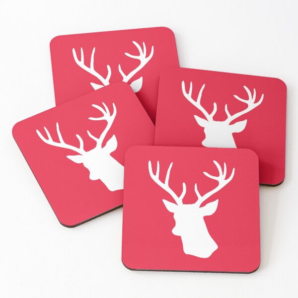 Item preview, Red Reindeer - Stag Deer Head Silhouette designed and sold by inspirationzgal.