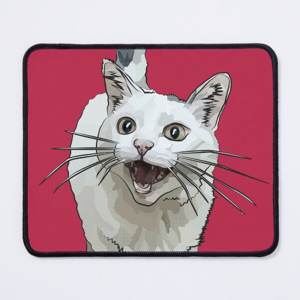 Item preview, White Cat by BeeFoxTree, Laughing Cat by BeeFoxTree, Viva Magenta designed and sold by BeeFoxTree.