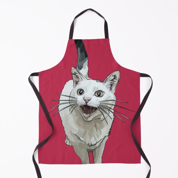 Item preview, White Cat by BeeFoxTree, Laughing Cat by BeeFoxTree, Viva Magenta designed and sold by BeeFoxTree.