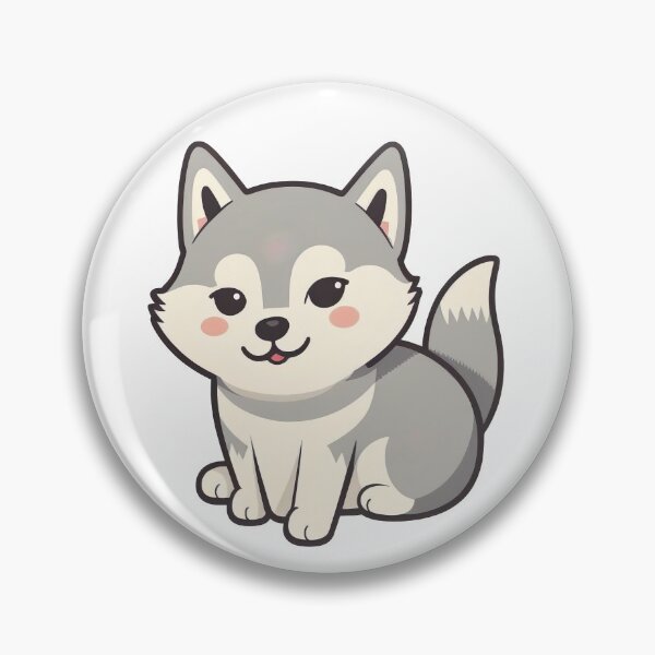 Item preview, Husky Cute Kawaii Chibi Puppy Dog Hand Drawn Illustration designed and sold by Cutepix.