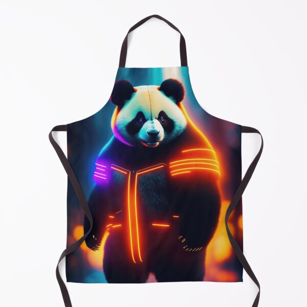 Aperçu de l'œuvre Humanoid Neon panda in the city digital art créée et vendue par fr4nk87.