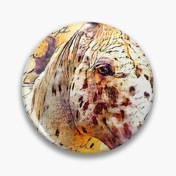 Item preview, Appaloosa horse close up portrait with vintage handwriting designed and sold by NickoPrints.