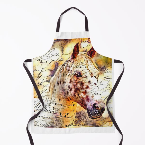 Item preview, Appaloosa horse close up portrait with vintage handwriting designed and sold by NickoPrints.