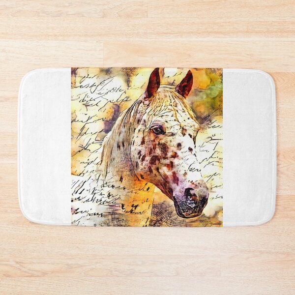 Item preview, Appaloosa horse close up portrait with vintage handwriting designed and sold by NickoPrints.