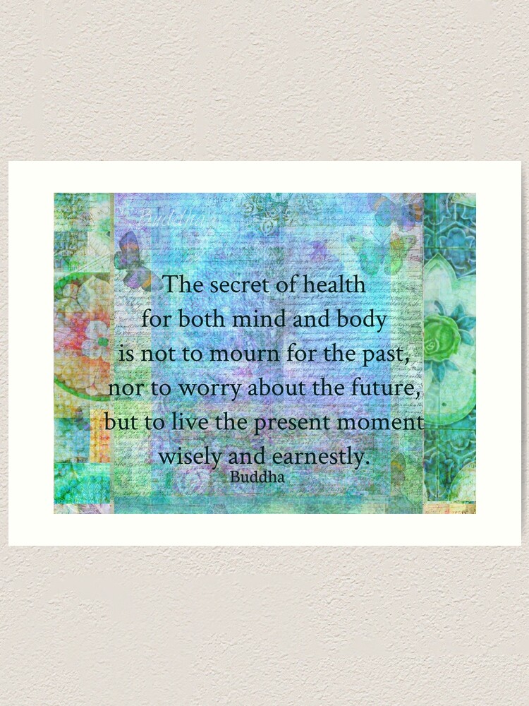 Impression Artistique Message Positif De Citation De Sante De Bouddha Par Goldenslipper Redbubble