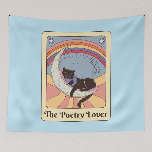 Item preview, Poetry Lover Cat Reading Poem Retro Tarot designed and sold by MrEddie10.