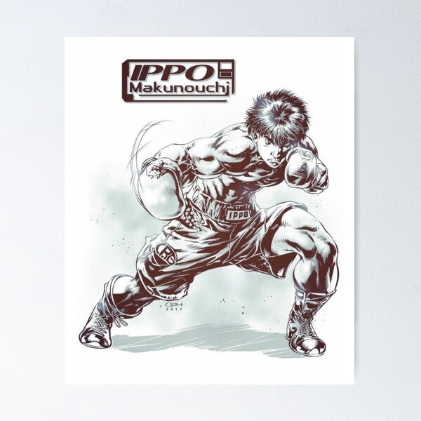 Buy Ippo Makunouchi Wall Art Print Black Anime Poster Online in India 