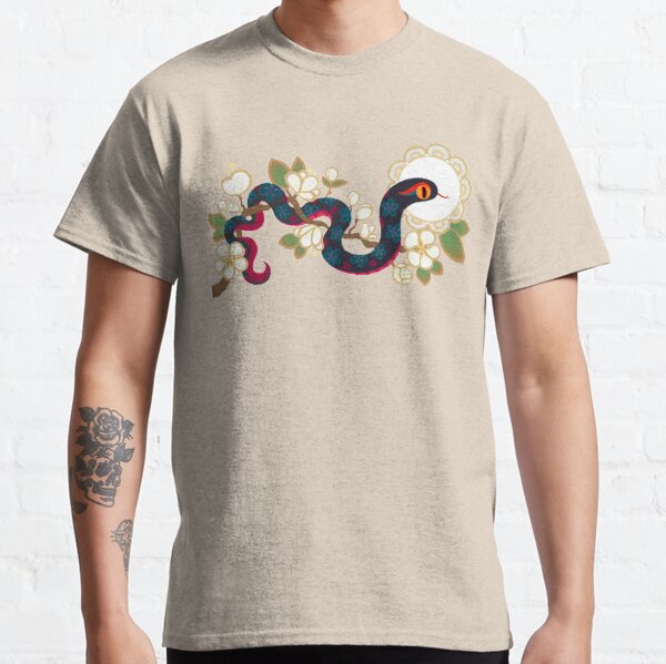 Serpiente y flores 2 Camiseta clásica
