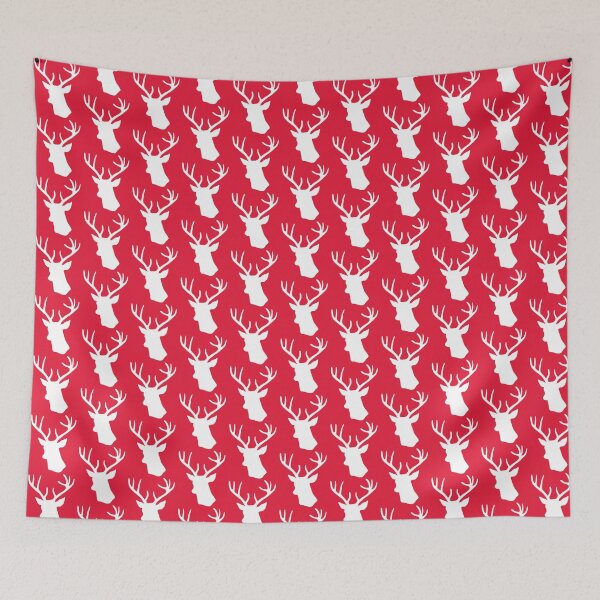 Item preview, Red Deer Head Silhouette Reindeer Stag designed and sold by inspirationzgal.