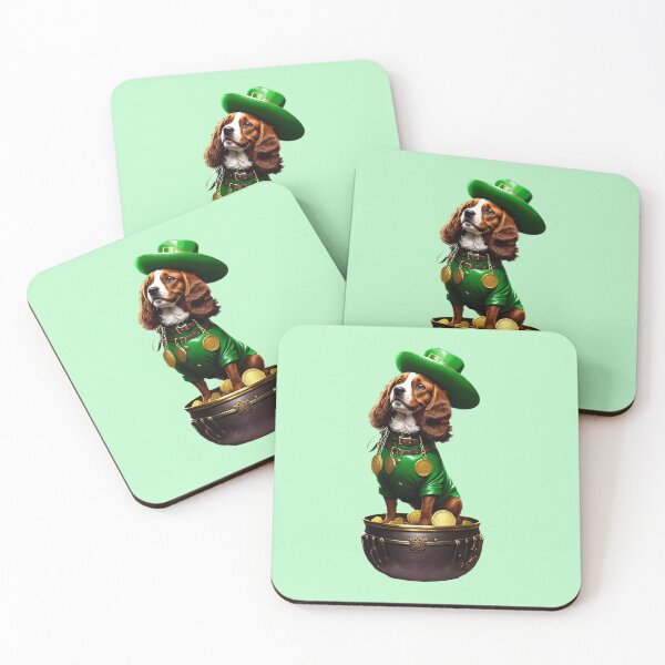 Item preview, The Bling Bling Spaniel - A St. Paddy’s Day Treasure designed and sold by Pawsitive Palette.
