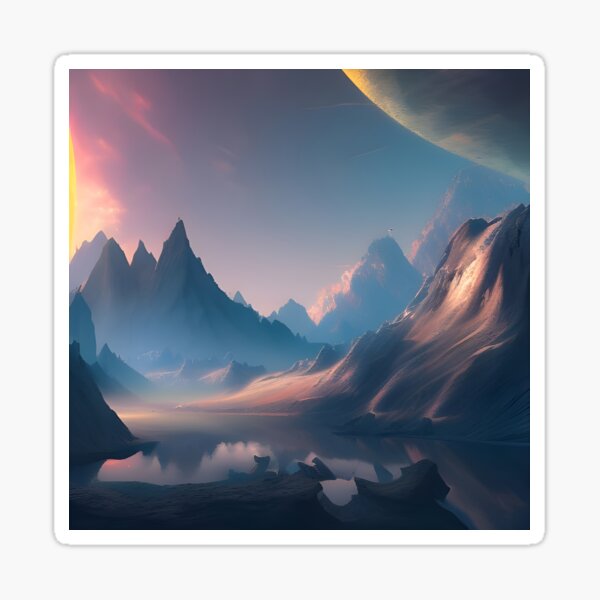 Mountains Space Sticker