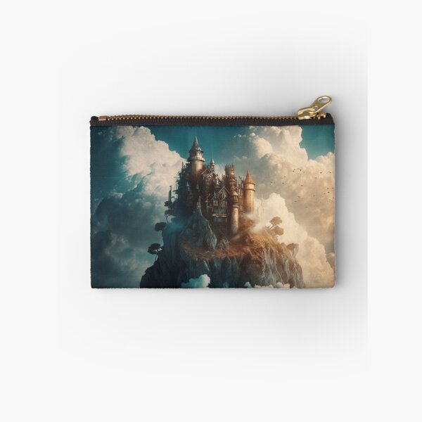Item preview, Cloudy Castle on a Lake - Fantasy Art designed and sold by FantasyFusion.