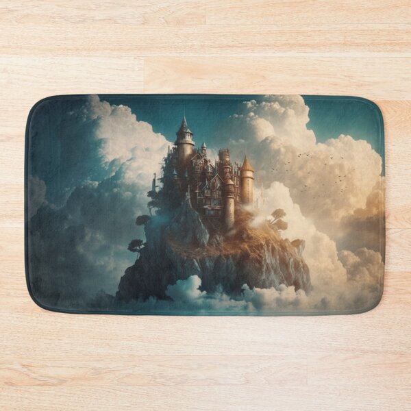 Item preview, Cloudy Castle on a Lake - Fantasy Art designed and sold by FantasyFusion.