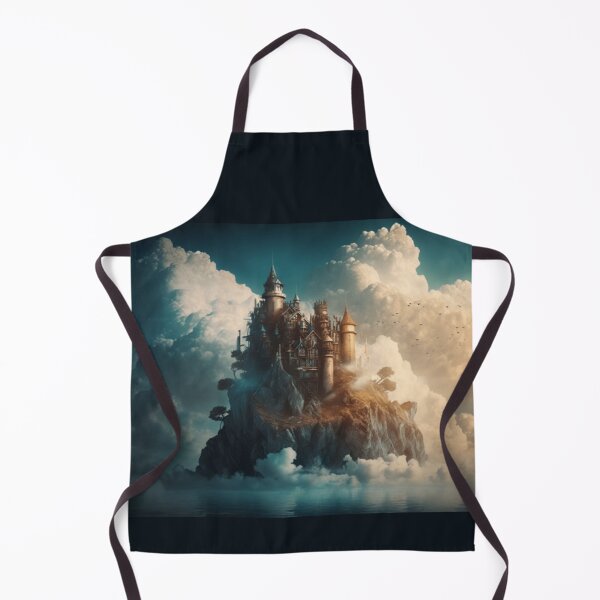 Item preview, Cloudy Castle on a Lake - Fantasy Art designed and sold by FantasyFusion.