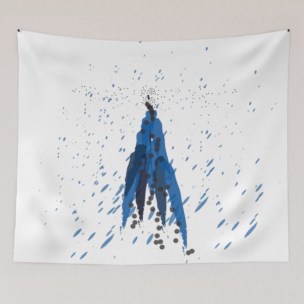 Item preview, Fashion blue rain designed and sold by navitalidesign.