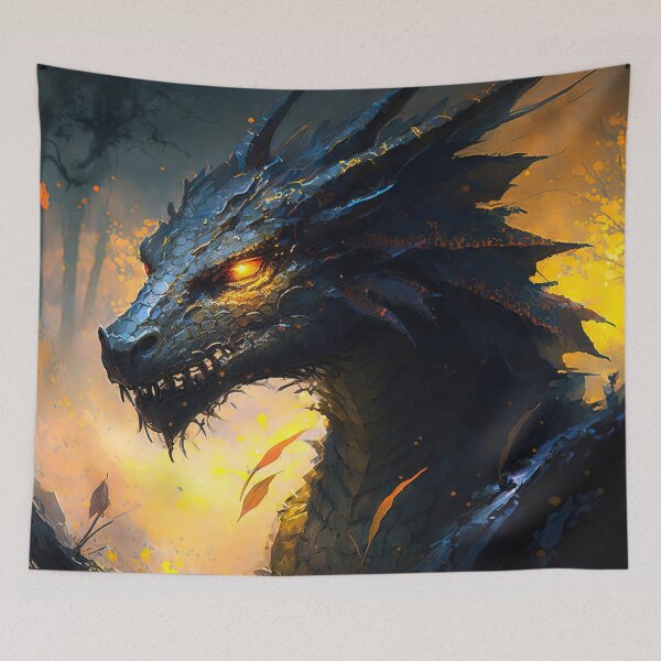 Item preview, Vagahr the Black Dragon designed and sold by AM FineArtPrints.