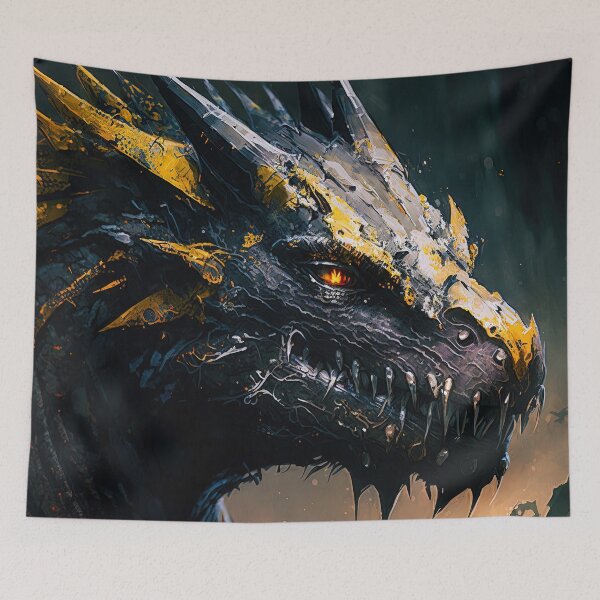 Item preview, Vagahr the Black Dragon designed and sold by AM FineArtPrints.