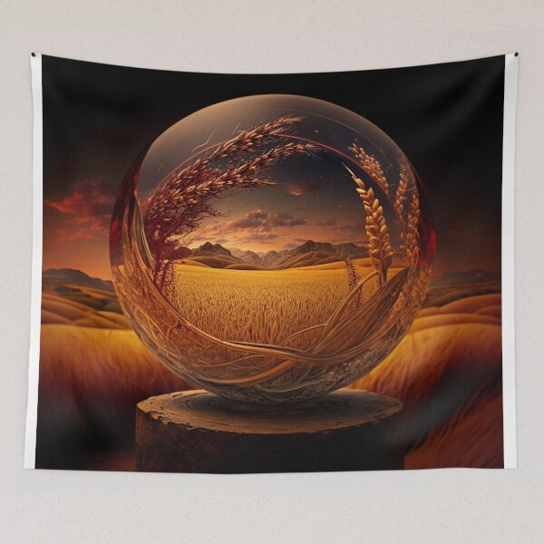 Item preview, Fantasy Landscape Art, Glowing Orange designed and sold by Fantasy Masterpiece.