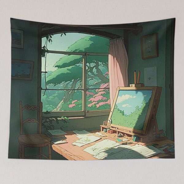 Item preview, A Beautiful Day to Paint - Retro Anime Inspired designed and sold by Roy Lyons.