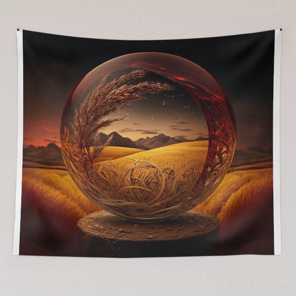 Item preview, Fantasy Landscape Art, Orange Dream designed and sold by Fantasy Masterpiece.