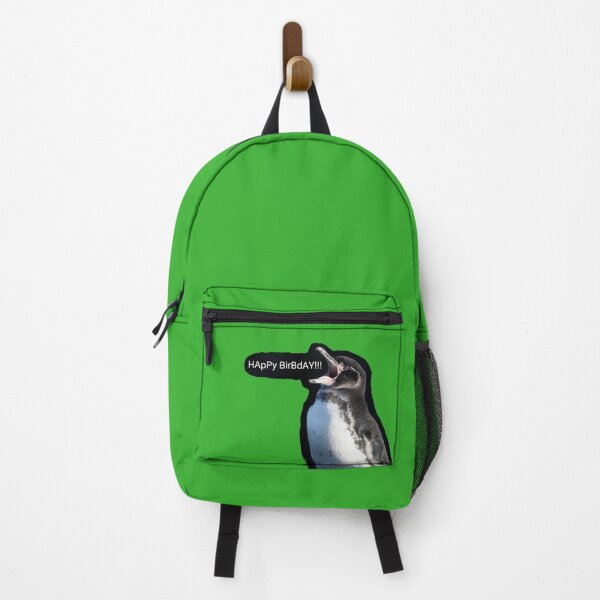Item preview, Galapagos Penguin Happy Birbday (Bright Green #35B02C background) designed and sold by SBPenguins.