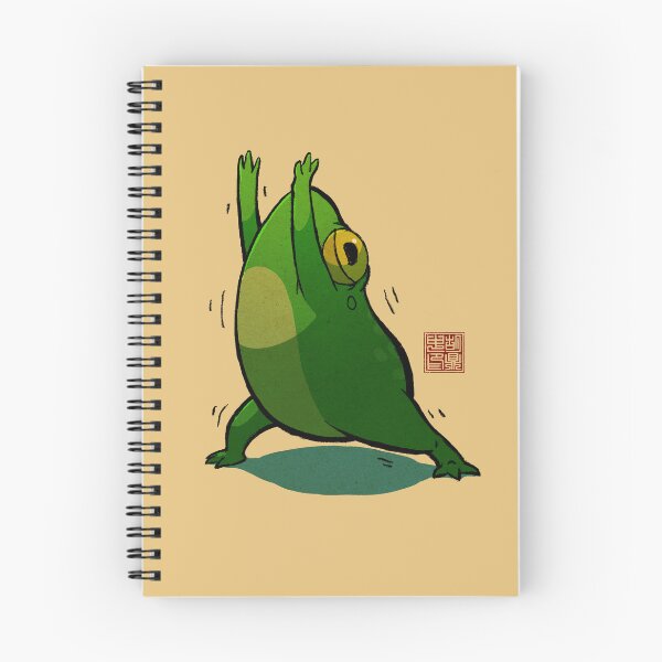 Item preview, Yoga Frog Warrior Pose designed and sold by DingHuArt.