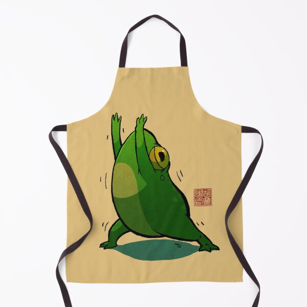 Item preview, Yoga Frog Warrior Pose designed and sold by DingHuArt.
