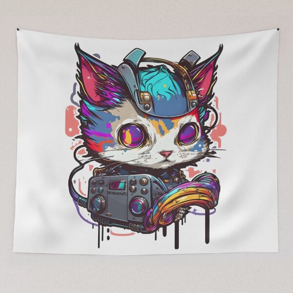 Item preview, Cyber Cat Colorful designed and sold by asurathunder.