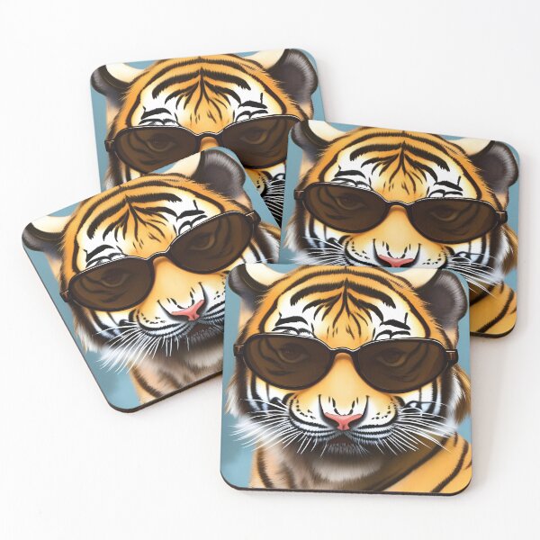 Item preview, Tiger in sunglasses designed and sold by Planetporridge.