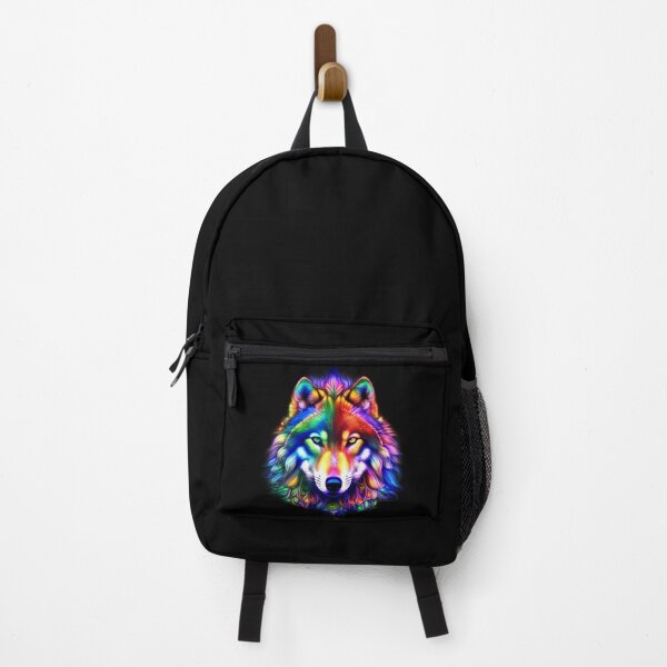 Item preview, Psychedelic Wolf  2, American Indian, Dog Loyalty, Spirit Guide, Rainbow designed and sold by Rogue-Studio.