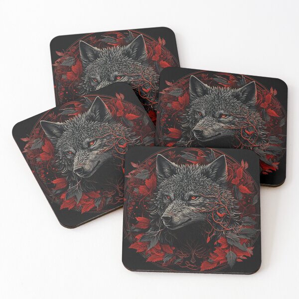 Item preview, Black & Red Dark Wolf designed and sold by ErthaxsWorkshop.
